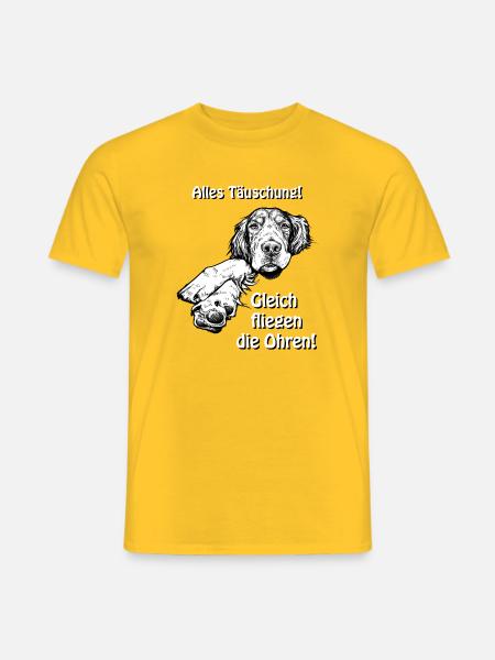 Gleich fliegen die Ohren! - Männer T-Shirt - Gelb
