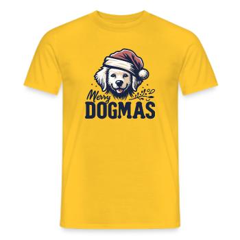 Joyeux dogmes - T-shirt homme - jaune - Devant - AI Model Male 178 dark (178cm)