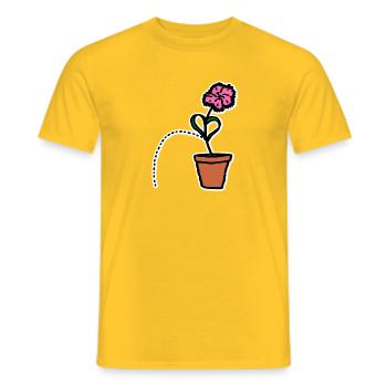 Pipinelke - Männer T-Shirt - Gelb - Vorne - AI Model Male 178 dark (178cm)