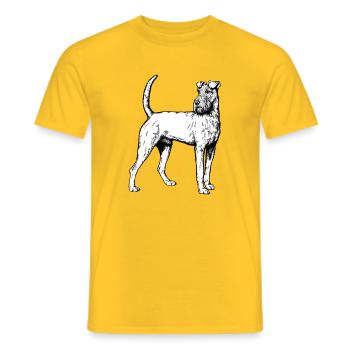 Irish Terrier Mailo 2023 sw - Men's T-Shirt - yellow - Front - AI Model Male 178 dark (178cm)