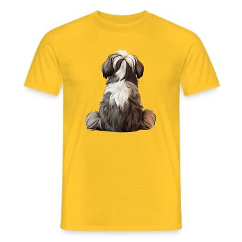 Shih Tzu - T-shirt homme - jaune - Devant - AI Model Male 178 dark (178cm)