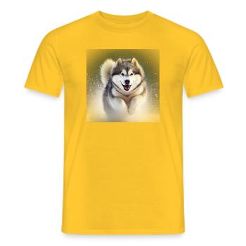 Run - Men's T-Shirt - yellow - Front - AI Model Male 178 dark (178cm)