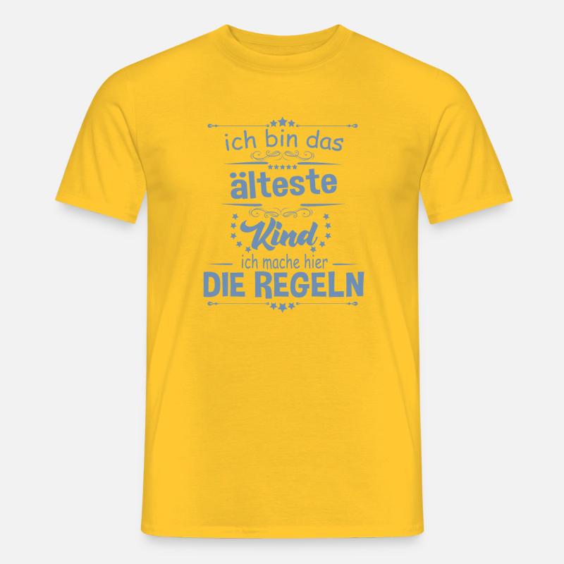 Ich bin das älteste Kind ich mache hier die Regeln - Männer T-Shirt - Gelb