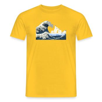 Help Polar Bears t Shirt - Men's T-Shirt - yellow - Front - AI Model Male 178 dark (178cm)