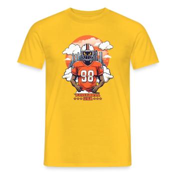 Footballeur - T-shirt homme - jaune - Devant - AI Model Male 178 dark (178cm)