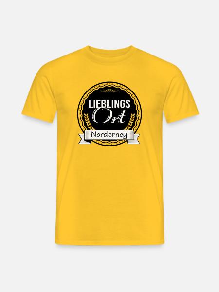 Lieblingsort Norderney - Männer T-Shirt - Gelb