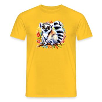 Lemur - Männer T-Shirt - Gelb - Vorne - AI Model Male 178 dark (178cm)