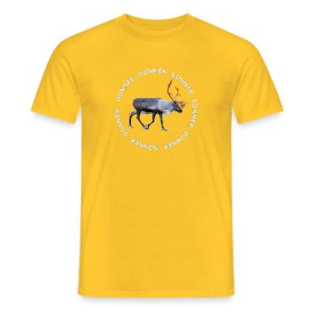 DONNER - Männer T-Shirt - Gelb - Vorne - AI Model Male 178 dark (178cm)