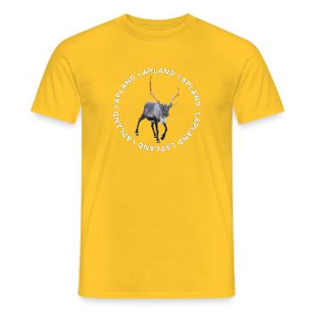 LAPONIE - T-shirt homme - jaune - Devant - AI Model Male 178 dark (178cm)