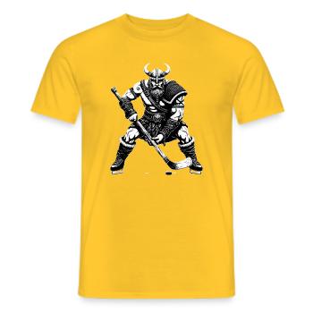 Hockey Vikings - T-shirt homme - jaune - Devant - AI Model Male 178 dark (178cm)