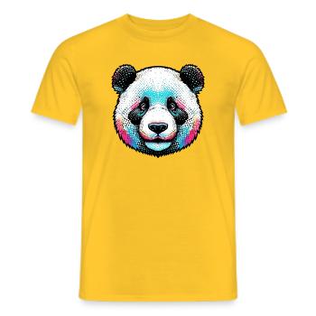 Panda - Männer T-Shirt - Gelb - Vorne - AI Model Male 178 dark (178cm)