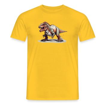 Dinosaure T Rex - T-shirt homme - jaune - Devant - AI Model Male 178 dark (178cm)