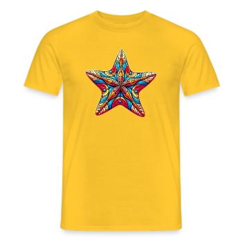 Étoile de mer - T-shirt homme - jaune - Devant - AI Model Male 178 dark (178cm)