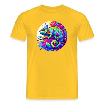 Chameleon - Men's T-Shirt - yellow - Front - AI Model Male 178 dark (178cm)