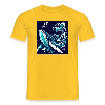 Baleine - T-shirt homme - jaune - Devant - AI Model Male 178 dark (178cm)