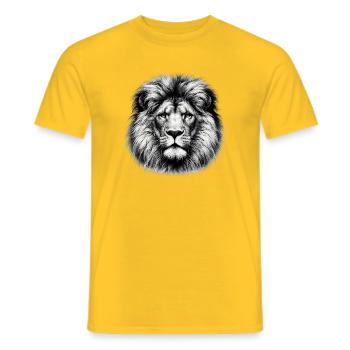 Lion - Men's T-Shirt - yellow - Front - AI Model Male 178 dark (178cm)
