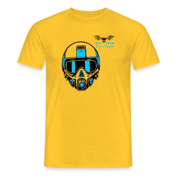 Drohnenpilot 2 - Männer T-Shirt - Gelb - Vorne - AI Model Male 178 dark (178cm)