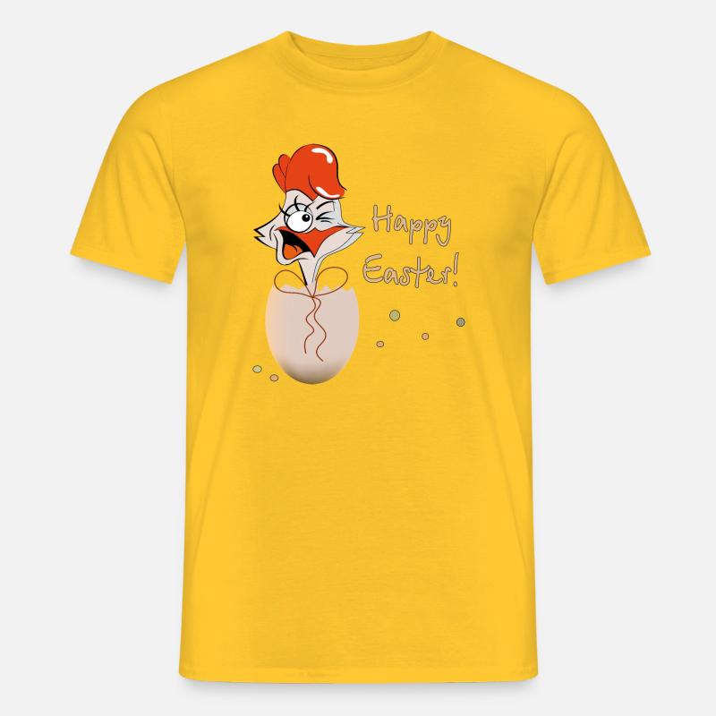 Happy Easter Hahn Ostern - Männer T-Shirt - Gelb