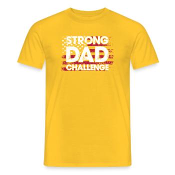 Herausforderung des starken Vaters - Männer T-Shirt - Gelb - Vorne - AI Model Male 178 dark (178cm)
