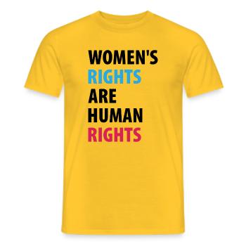 Les droits des femmes sont des droits humains - T-shirt homme - jaune - Devant - AI Model Male 178 dark (178cm)