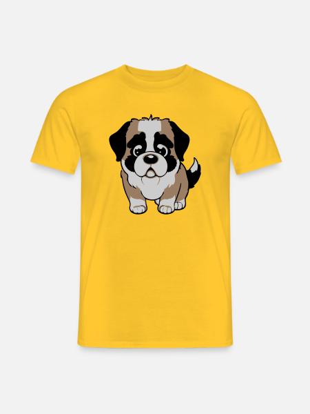 St. Bernard dog - Men's T-Shirt - yellow