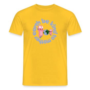 Figurines kawaii mignonnes - T-shirt homme - jaune - Devant - AI Model Male 178 dark (178cm)