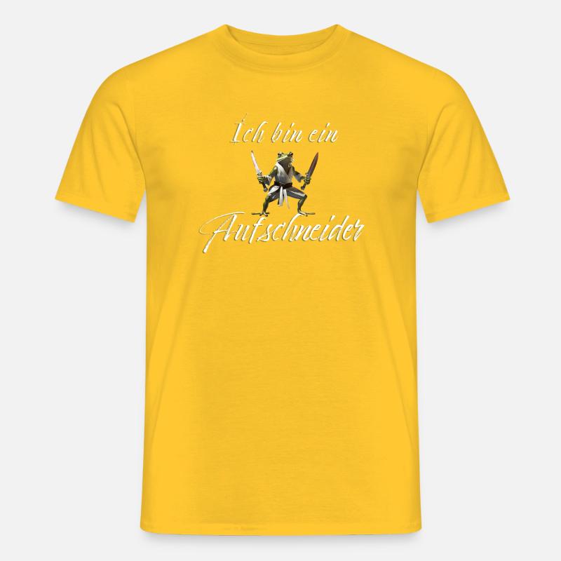 Ich bin ein Aufschneider - Männer T-Shirt - Gelb