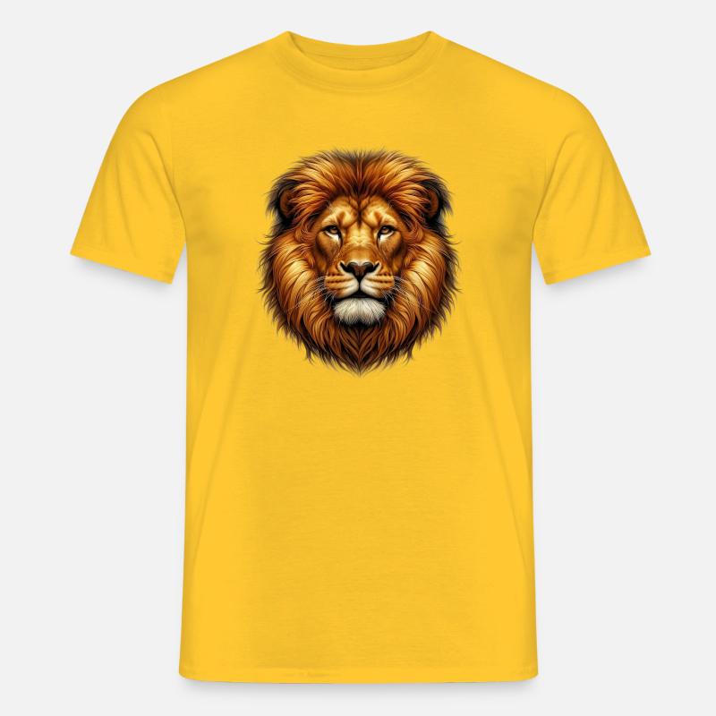 Löwe - Männer T-Shirt - Gelb