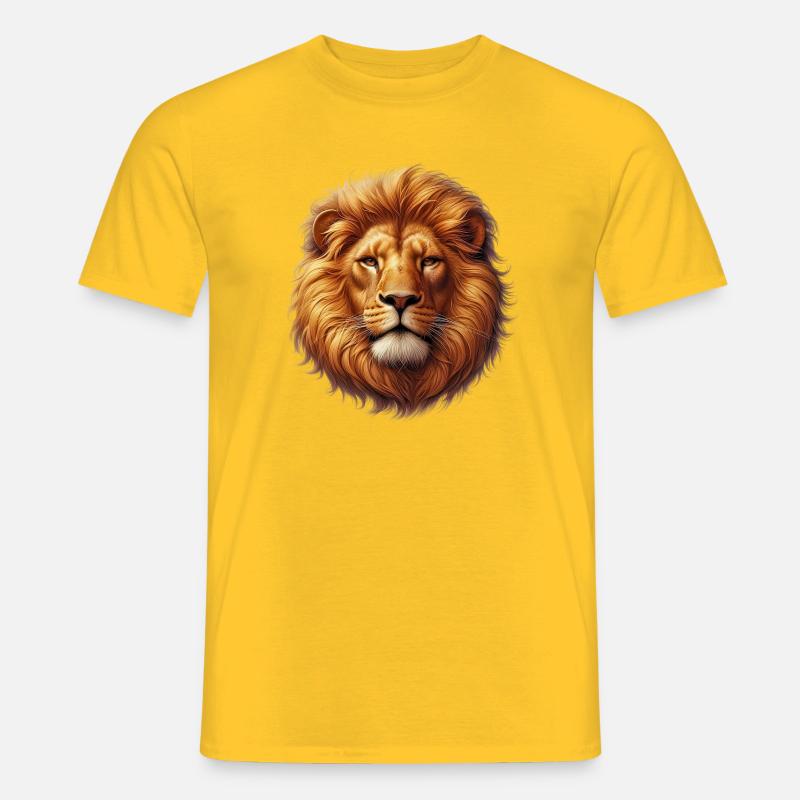 Löwe - Männer T-Shirt - Gelb