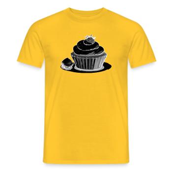 Cupcake Strawberry - Men's T-Shirt - yellow - Front - AI Model Male 178 dark (178cm)