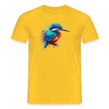 Kingfisher - Men's T-Shirt - yellow - Front - AI Model Male 178 dark (178cm)