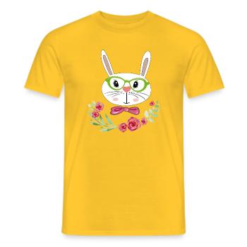 Osterhase Osterfest - Männer T-Shirt - Gelb - Vorne - AI Model Male 178 dark (178cm)