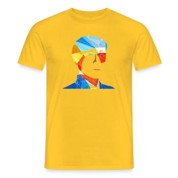 visage humain - T-shirt homme - jaune - Devant - AI Model Male 178 dark (178cm)