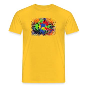 Des taches de couleur - T-shirt homme - jaune - Devant - AI Model Male 178 dark (178cm)
