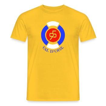 Val d'Oise - T-shirt homme - jaune - Devant - AI Model Male 178 dark (178cm)