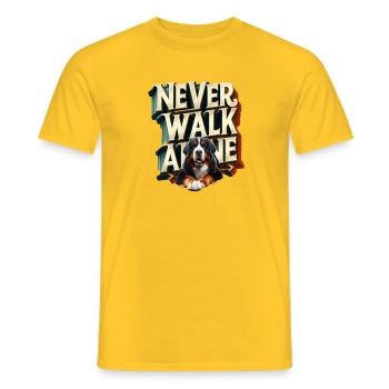 Berner Sennenhund - Männer T-Shirt - Gelb - Vorne - AI Model Male 178 dark (178cm)