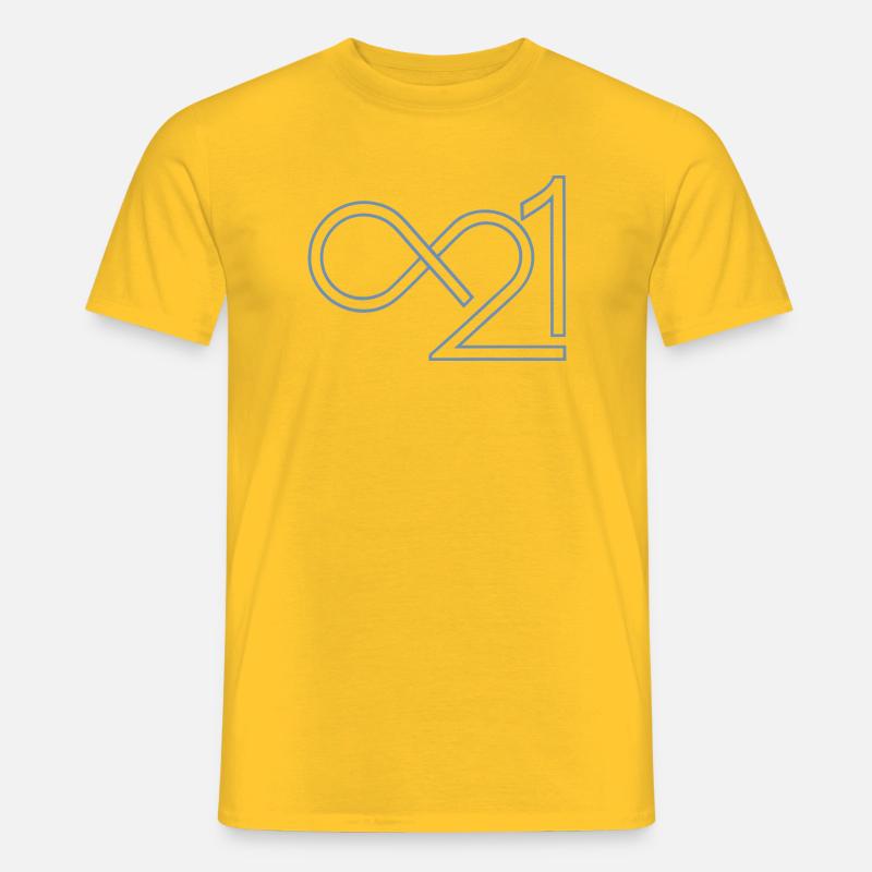 Bitcoin 21 Millionen Unendlich Minimalistisch - Männer T-Shirt - Gelb