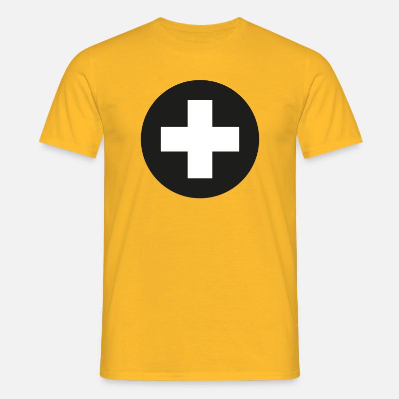 Plus Symbol - Männer T-Shirt - Gelb