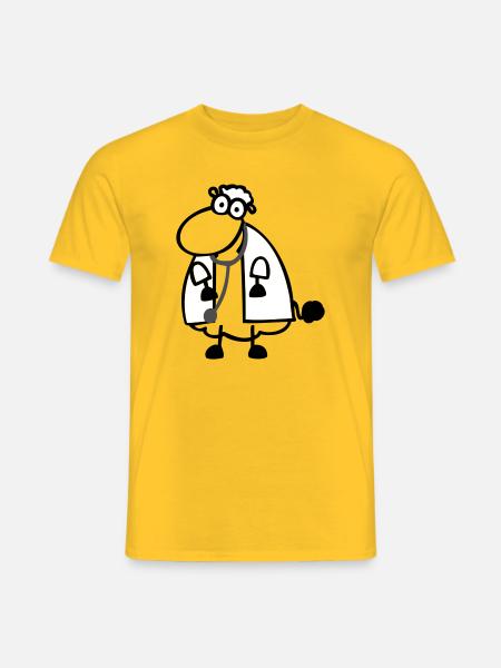 Doctor's Sheep - Men's T-Shirt - yellow
