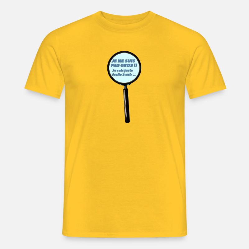 Ich bin nicht dick - Männer T-Shirt - Gelb