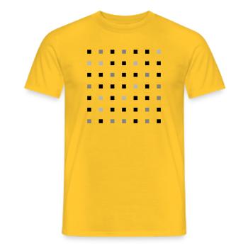 Square Grid - Men's T-Shirt - yellow - Front - AI Model Male 178 dark (178cm)