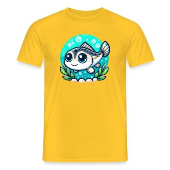 Salmoni - Men's T-Shirt - yellow - Front - AI Model Male 178 dark (178cm)