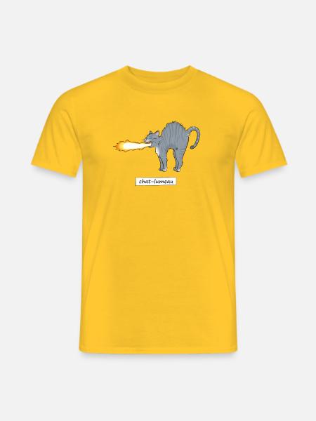 Lume-Cat - Men's T-Shirt - yellow