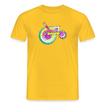 Traktor mal anders - Männer T-Shirt - Gelb - Vorne - AI Model Male 178 dark (178cm)