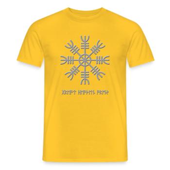 Nordische Schneeflocken-Rune - Männer T-Shirt - Gelb - Vorne - AI Model Male 178 dark (178cm)