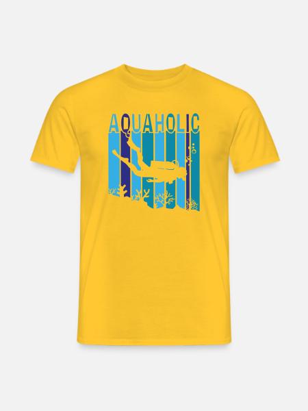 Aquaholic - Männer T-Shirt - Gelb