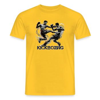 Kickboxing Thaiboxing Muay Thai Boxing Gift - Men's T-Shirt - yellow - Front - AI Model Male 178 dark (178cm)
