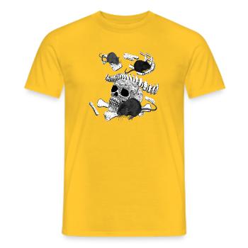 Menschenknochen, Ratte, geburtstagsgeschenk Mann - Männer T-Shirt - Gelb - Vorne - AI Model Male 178 dark (178cm)