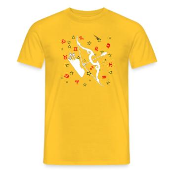 Sagittarius color - Men's T-Shirt - yellow - Front - AI Model Male 178 dark (178cm)