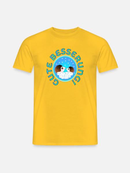 GUTE BESSERUNG PAARE - IGEL - Männer T-Shirt - Gelb